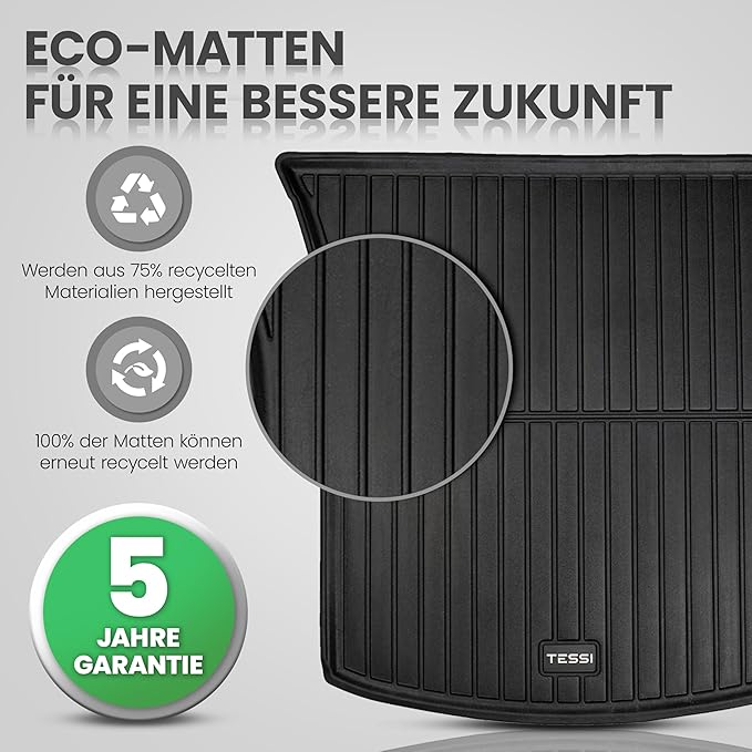 Tesla Model Y Gummimatte Frunk (vorderer Kofferraum) TESSI® Greenline 75% Recycling Material