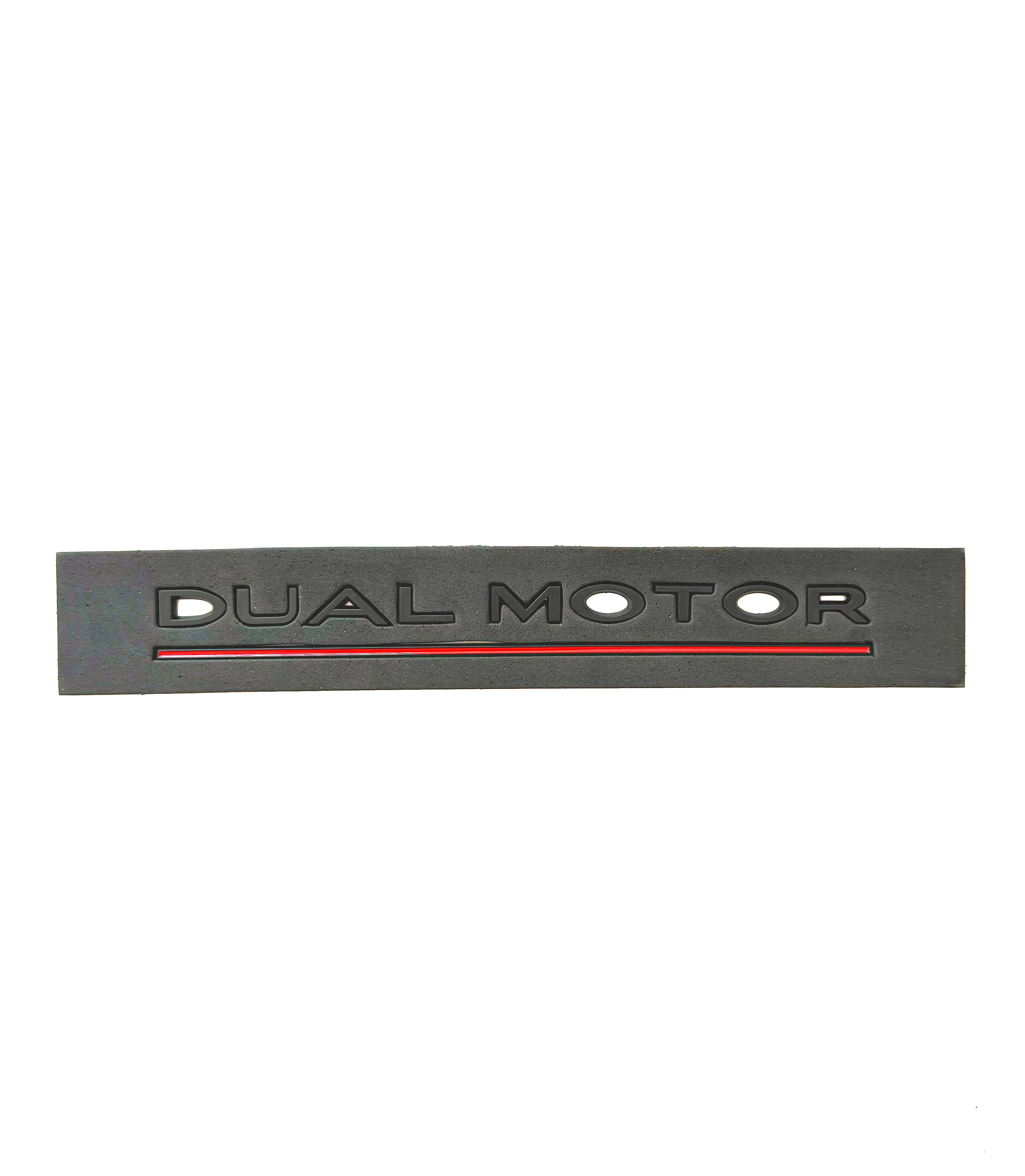 Tesla Dual Motor Logo Schriftzug Kofferraum